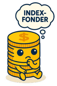 Spara smartast maskot tänker på indexfonder