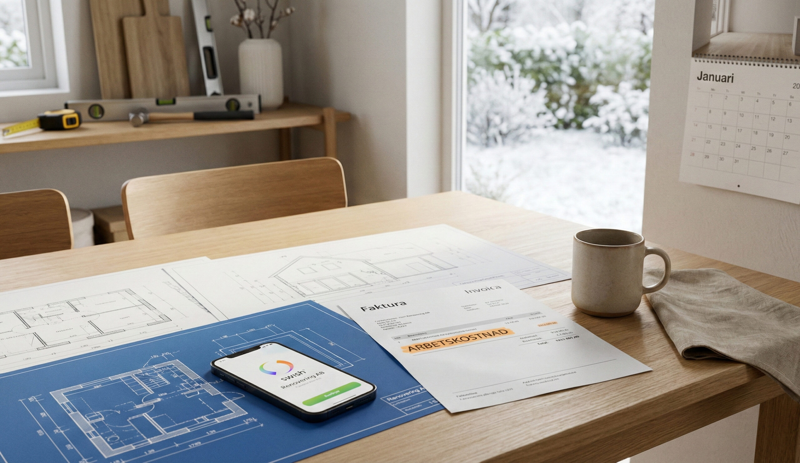 ROT-avdrag 2026 med 30% avdrag och checklista för att få rätt skattereduktion