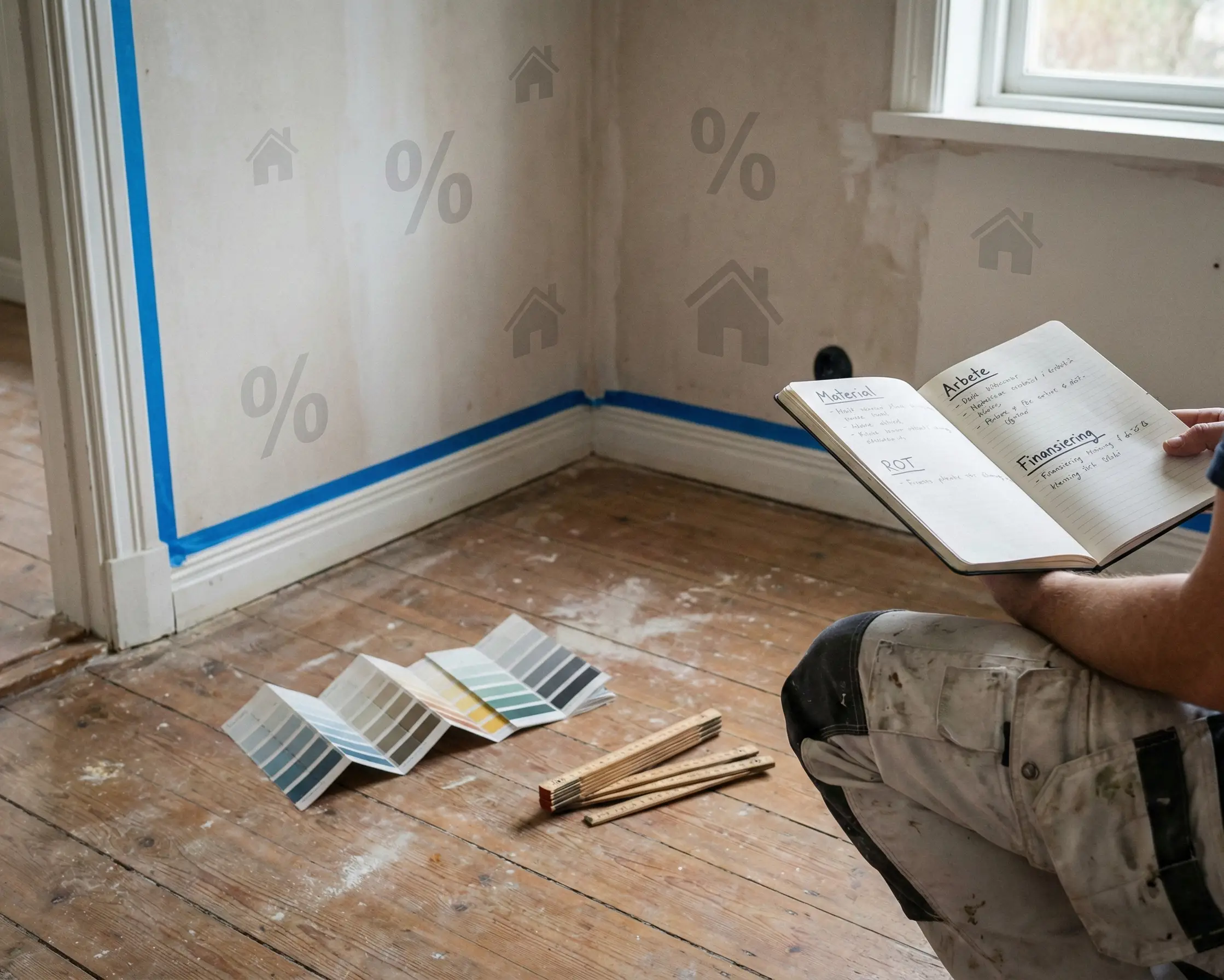 Planering av renoveringsbudget och finansiering hemma.